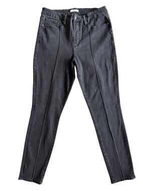 GOOD AMERICAN GOOD LEGS BLACK/GRAY SKINNY JEANS PLUS SIZE 14/32 COTTON BLEND